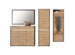 , Schwarz, Eichefarben , Holzwerkstoff , 3 Schublade(n) Schubladen , 251.3x200.7x38 cm , Beleuchtung ,