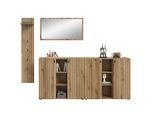 Garderobe Station 4-tlg. Eichefarben