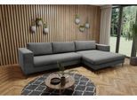 Ecksofa DOMO COLLECTION "Modica, zeitlos und elegant, L-Form", grau, B:329cm H:83cm T:173cm, 100% Polyester, Sofas, Ecksofa, Auch in Cord, Fußhöhe passend für gängige Saugroboter