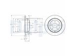 DELPHI Bremsscheibe bg4335 302mm 11mm für HYUNDAI KIA (DYK)