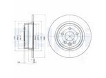 DELPHI Bremsscheibe bg3550 280mm 10mm für ROVER MG