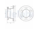 DELPHI Bremsscheibe bg9201 306mm 22mm für Iveco