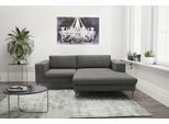 Ecksofa DOMO COLLECTION "Modica kompakt und elegant, Breite 244, L-Form", grau, B:244cm H:83cm T:173cm, 100% Polyester, Sofas, Ecksofa, Auch in Cord, Fußhöhe passend für gängige Saugroboter