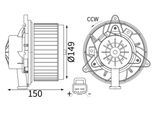 MAHLE Innenraumgebläse ab467000s für Opel