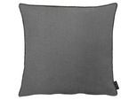 Dekokissen APELT "Stone", grau (anthrazit, unifarben), B:46cm L:46cm, Leinen, Polyester, Dekokissen_Sitzkissen_Kissenhüllen, Dekokissen, mit Kettelrand