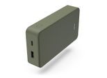 HAMA Powerbank "Powerbank 20000mAh, 2 Ausgänge: USB-C, USB-A", grün, 20.000mAh, Akkumulatoren, Powerbank