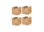 Aufbewahrungsbox LYCCE "Aufbewahrungskorb Aufbewahrungskorb Wasserhyazinthe", braun (natur), B:33cm H:33cm T:33cm, Aufbewahrungsboxen, Aufbewahrungsbox