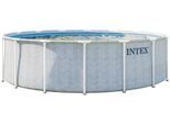 Framepool INTEX "»CHEVRON PRISM™ PREMIUM«", blau, H:122cm Ø:488cm, Schwimmbecken, Framepool, Ø 488 x 122 cm