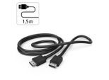 HAMA Audio- & Video-Kabel "DisplayPort-Kabel mit schlanken Display-Port Stecker, 21,6 Gbit/s", schwarz, 150cmcm, Kabel, doppelt geschirmt, Max. Auflösung 4K 4096 x 2160 Bildpunkte, 1,5 Meter, Audio- & Video-Kabel