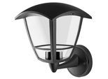 Außen-Wandleuchte SEGULA "Outdoor MODERN schwarz", schwarz, B:25cm H:30cm L:25cm, Leuchten, Modernes Design, Edelstahl/Glas klar, schwarz, ohne Leuchtmittel