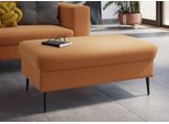 Sitzhocker DOMO COLLECTION "Modica", orange (pfirsich), B:99cm H:42cm T:65cm, Hocker, Sitzhocker, Auch in Cord, Fußhöhe passend für gängige Saugroboter
