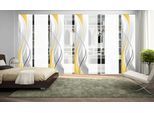 Schiebegardine HOME WOHNIDEEN "CARLISLE 8ER SET" Gr. 1, gelb, B:60cm H:245cm, Microfaser, Polyester, Gardinen, Schiebegardine, HxB: 245x60