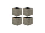 Aufbewahrungsbox LYCCE "Aufbewahrungskorb Faltbare Aufbewahrungsbox Cord 4P 4er Pack", braun (taupe), B:33cm H:31cm T:33cm, Obermaterial: 90% Polyester PES. 10% Nylon NY., Aufbewahrungsboxen, Aufbewahrungsbox