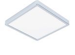 EGLO Aufbauleuchte "Fueva 5 Deckenlampe, Badlampe, Stahl und Kunststoff, chrom, weiß, IP44", silberfarben, 1, H: 3cm, 1 Stk., Leuchten, Ø 28,5 cm, Aufbauleuchte, Bad-Deckenlampe, LED Aufbaulampe, IP44, Aufbauleuchte