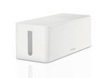 HAMA Kabelbox "Kabelbox für Standard 6er Steckdosenleisten, Stecker, Kabel, Ladegerät", weiß, B:40cm H:13,5cm T:15,6cm, Schutzboxen, Schlichtes Design, Schreibtisch, Tisch, große Aufbewahrungsbox, Kabelbox