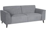 2,5-Sitzer DOMO COLLECTION "Amora tolle Verarbeitungsdetails, komfortabel", grau, B:193cm H:81cm T:90cm, Sofas, 2 5-Sitzer, mit Federkern, Fußhöhe passend für gängige Saugroboter
