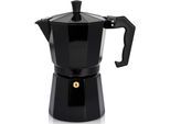 Espressokocher KRÜGER "Italiano", schwarz, 0,35 l, 6, Kaffeemaschinen, Espressokocher, traditionell italienisch, aus Aluminium, mit Silikon-Dichtungsring