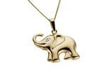 Kettenanhänger FIRETTI "Schmuck Geschenk Gold 333 Halsschmuck Anhänger für Halskette Elefant", weiß (gelbgoldfarben, weißgoldfarben, weiß, wweiß), Schmuckanhänger, Mädchen, 0,01 P2 = erkennbare Einschlüsse, Diamanten Gelbgold 333, 1,5 g, Diamanten, Gelbgold 333, Kettenanhänger, Made in Germany - mit Diamant