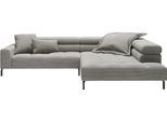 Ecksofa HOME AFFAIRE "Claya, 311 cm breit, L-Form, inkl. Kopfteilverstellung", grau (stone), B:311cm H:71cm T:219cm, 88% Polyester, 12% Polyacryl, Sofas, Ecksofa, ohne elektrischen Sitzvorzug