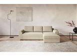 Ecksofa COTTA "Drift L-Form", nata, B:253cm H:86cm T:154cm, 96% POLYESTER (PES) 4% POLYAMID(PA), Sofas, Ecksofa, optional auch mit Schlaffunktion, Wellenunterfederung