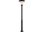 LED Solarleuchte GLOBO LIGHTING "SOLARLEUCHTE ALUMINIUM DRUCKGUSS GRAU, 1XLED", grau matt, H:318,5cm Ø:42,3cm, Leuchten, Solar Garten Terrasse Außenbeleuchtung Dekoleuchten