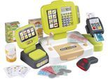 Spielkasse SMOBY "Elektronische Supermarktkasse XL, grün", grün (grün, grau), Spielkasse, KinderB:16cm H:21cm L:38cm, Kunststoff, Spielkasse, mit Licht- und Soundeffekten, B:16cm H:21cm L:38cm