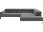 Ecksofa HOME AFFAIRE "Claya, 311 cm breit, L-Form, inkl. Kopfteilverstellung", anthrazit, B:311cm H:71cm T:219cm, 100% Polyester, Sofas, Ecksofa, wahlweise elektrischer Sitzvorzug