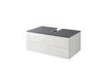 byLIVING Waschtisch SHAPE, Breite 80 cm, grau/weiß, moderne Griffleiste