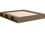 Stauraumbett KARUP DESIGN "Ziggy Bed, Stauraumbett, FSC-zertifiziertes Massivholz made in Europe", braun (carob braun), B:188cm L:205cm, Betten, Stauraumbett, mit 3 Ablagen, inklusive Lattenrost, ohne Matratze, mehrere Farben