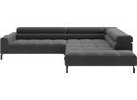 Ecksofa HOME AFFAIRE "Claya, 311 cm breit, L-Form, inkl. Kopfteilverstellung", anthrazit, B:311cm H:71cm T:219cm, 95% Polyester, 5% Nylon, Sofas, Ecksofa, wahlweise elektrischer Sitzvorzug