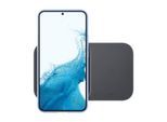 SAMSUNG Induktions-Ladegerät "Wireless Charger Duo EP-P5400", grau (dunkelgrau), B:12cm H:8cm T:20cm, Ladegeräte, Induktions-Ladegerät