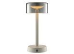 BRILLIANT LED Tischleuchte "Razor", beige, 1, Ø 12cm H: 26cm, 1 Stk., Leuchten, LED Akku Leuchte, 26 cm, 260 lm, 2700 K, Wireless Charging, dimmbar, LED Tischleuchte