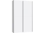 Wäscheschrank FORTE "Ozzula, Mehrzweckschrank, Schwebetürenschrank, Garderobenschrank", weiß, B:120,1cm H:190,5cm T:41,6cm, FSC-zertifizierter Holzwerkstoff, Schränke, FSC zertifiziert, variable Inneinteilung, 42cm tief, Made in Europe
