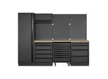 Kraftwerk Mobilio 4er Kombi, Hochschrank, Lochwand, Buche (3964K-BLK-016)