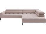 Ecksofa HOME AFFAIRE "Claya, 311 cm breit, L-Form, inkl. Kopfteilverstellung", stone, B:311cm H:71cm T:219cm, 100% Polyester, Sofas, Ecksofa, wahlweise elektrischer Sitzvorzug