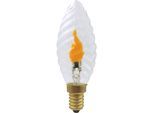 SEGULA LED-Filament "LED Kerze Twisted klar, E14", gelb (transparent, klar), L:10cm Ø:3,5cm, Leuchtmittel