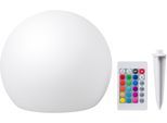 LED Gartenleuchte UBBINK "MultiBright Solar Float 30", weiß (opalweiß), H:28cm Ø:30cm, Leuchten, LED Gartenleuchte, für Garten, Teich oder Pool