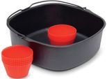 PHILIPS Backeinsatz "Back-Kit HD9956/00", schwarz, B:22,3cm H:9cm T:22,3cm, Küchenmaschinen-Einsätze, mit Muffincups, Backeinsatz