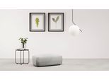 Polsterhocker TRENDMANUFAKTUR "Shawn elegant und bequem", grau (ghost grau), B:100cm H:44cm T:50cm, 100% Polyester, Hocker, Polsterhocker, organische Form, mit hochwertigem Bezug