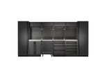 Kraftwerk Mobilio 6er Kombi, 2x Hochschrank, Werkstattwagen, Edelstahl (3964K-BLK-017-IX)