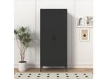 Drehtürenschrank OTTO HOME "Kleiderschrank Schrank Metallschrank Mehrzweckschrank Siena Spind", schwarz, B:80cm H:185cm T:40cm, Metall, Schränke, Drehtürenschrank, in der Höhe verstellbar, abschließbar