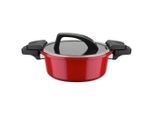 GSW , Rot , Metall , 4 l , 10 cm , hitzebeständige Griffe, rostfrei, Griffe werden nicht heiß, hitzebeständig, Druckregelventil, optimale Wärmeverteilung, leichte Reinigung, energiesparend,mit Dampfablass, nicht backofengeeignet , Kochen & Essen, Töpfe, Kochtöpfe