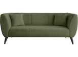 3-Sitzer HOME AFFAIRE "Colori modern und bequem, schmale Armlehnen, tolle Detailverarbeitung", grün, B:208cm H:83cm T:88cm, 100% Polyester, Sofas, 3-Sitzer, zwei verschiedene Fußfarben wählbar