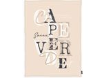 Wohndecke SOCCX "Cape Verde Sand", beige (natur), B:150cm L:200cm, Polyester, Wohndecken, Wohndecke, gewebtes Label
