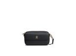 Umhängetasche TOMMY HILFIGER "TH ICON CAMERA BAG", Mädchen, Gr. B/H/T: 22cm x 12cm x 7cm, schwarz, Lederimitat, Taschen Umhängetasche, Damen Clutch, Schultertasche mit goldfarbenem TH-Logo