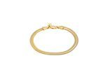 Armband ELLI PREMIUM "Flach Elegant Schlangenkette 925 Silber" Gr. 16, gold, Armbänder, Damen, 16cm, ohne Stein, Silber 925 (Sterlingsilber), Armband