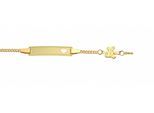 ID Armband ADELIA´S "14 cm ID - Armband 333 Gold ( 8K )", gold, Armbänder, Damen, 14cm, Gold, Goldarmband