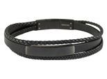 Edelstahlarmband ADELIA´S "Herren Armband aus Edelstahl" Gr. 19, schwarz, Armbänder, Herren, 19, Edelstahl, Edelstahlarmband