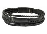 Edelstahlarmband ADELIA´S "Herren Armband aus Edelstahl" Gr. 21, schwarz, Armbänder, Herren, 21, Edelstahl, Edelstahlarmband