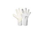Torwarthandschuhe REUSCH "Attrakt Gold X Strapless", Damen, Gr. 10.5, weiß, silberfarben, 42% Latex, 20% Gummi, 17% Polyester, Handschuhe, mit hochgriffigem Profi-Haftschaum